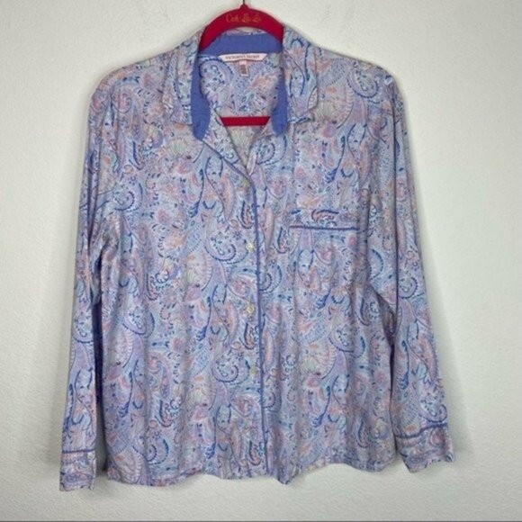 Victoria's Secret Other - Victoria Secret Pajama Button Down Top Size M